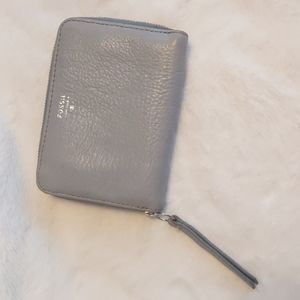 Fossil wallet, light blue with turquoise interior